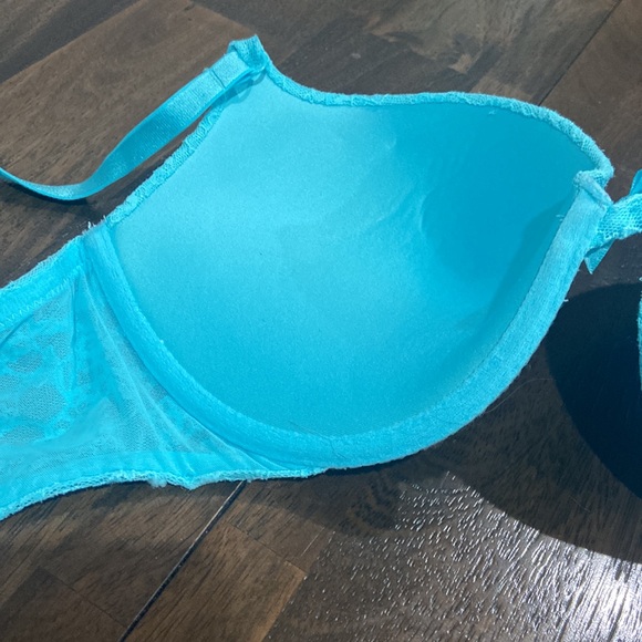 Victoria's Secret blue floral lace push up bra 34DD - Picture 11 of 12